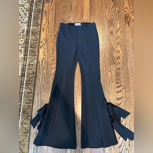 Bow tie flare dress pants